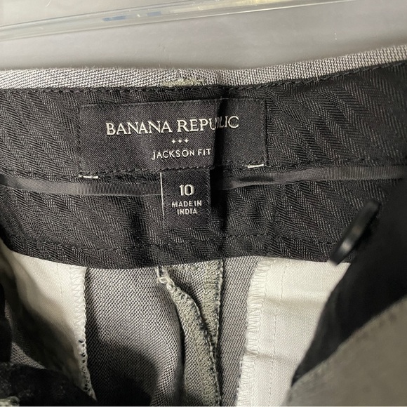 Banana Republic Jackson fit gray cropped ankle capri business pant size 10 - Picture 8 of 8